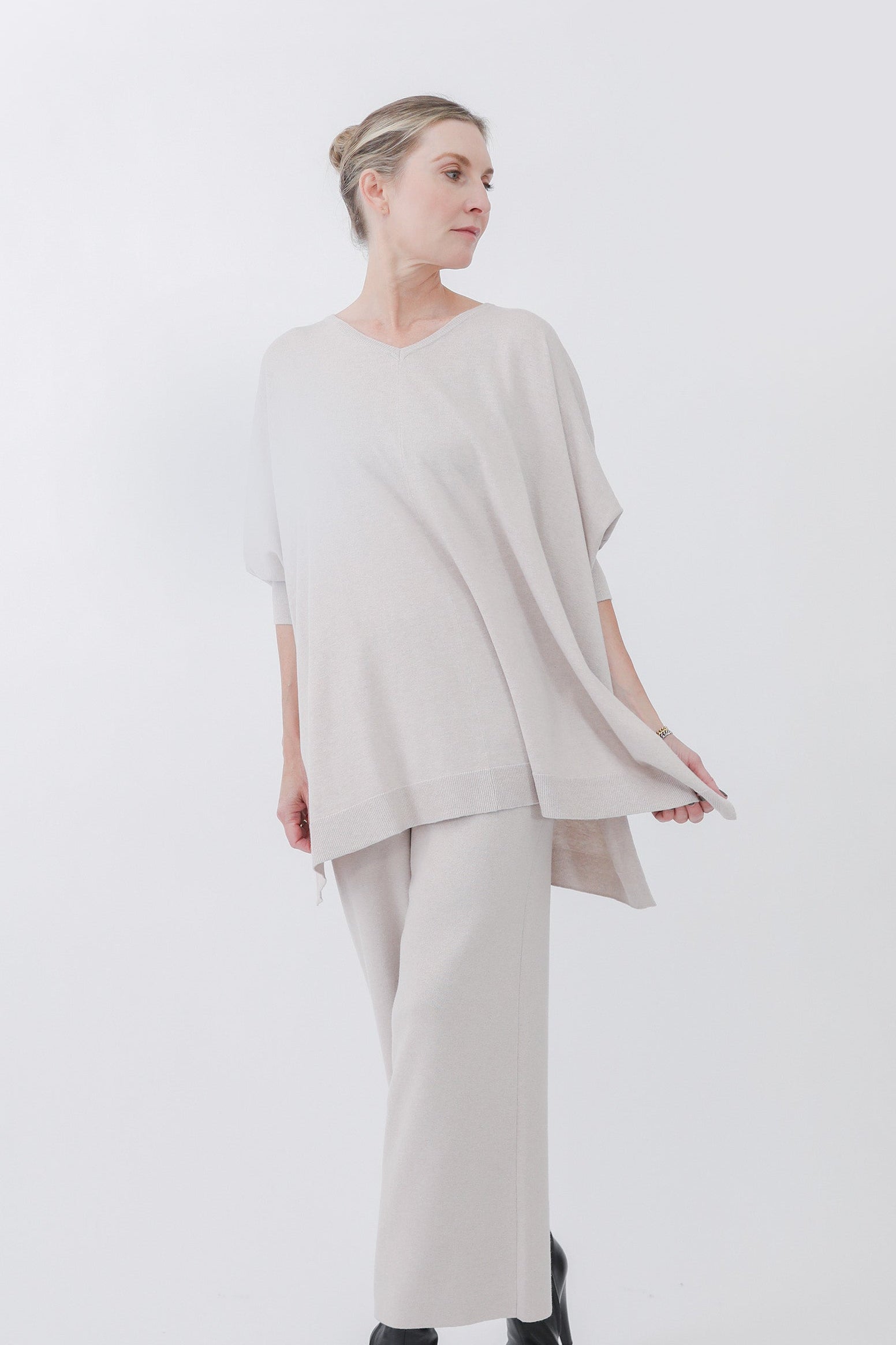 PAYTON WIDE LEG CROP PANT IN KNIT PIMA COTTON