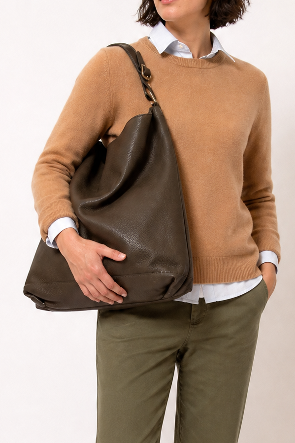 BASTIAN BAG IN FRENCH CALFSKIN OLIVE
