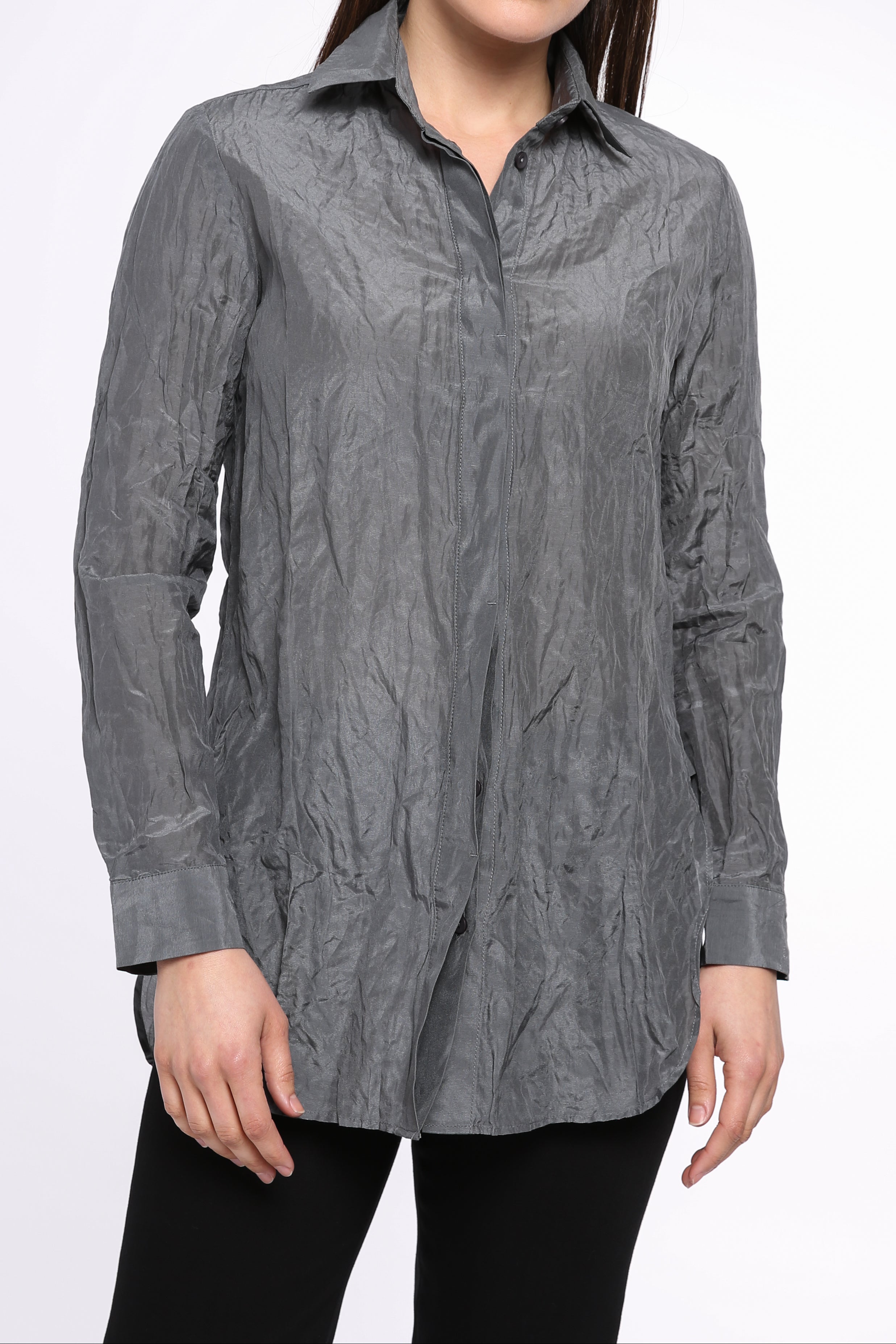 SFIZIO TEXTURED COTTON-SILK PERFECT SHIRT