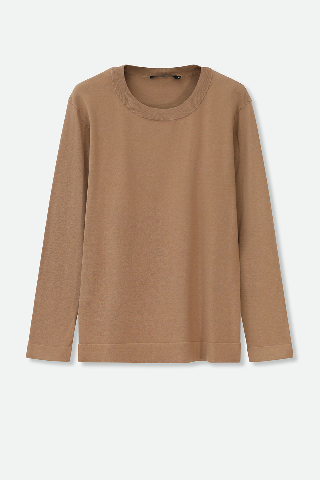 NICO LONG SLEEVE CREW IN FINE GAUGE ITALIAN SILK COTTON