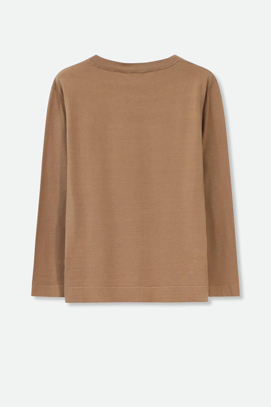 NICO LONG SLEEVE CREW IN FINE GAUGE ITALIAN SILK COTTON