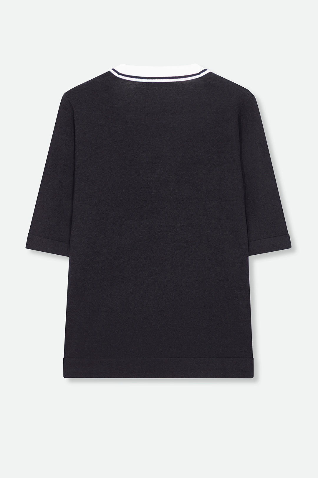 ARLO V-NECK IN FINE GAUGE ITALIAN SILK COTTON