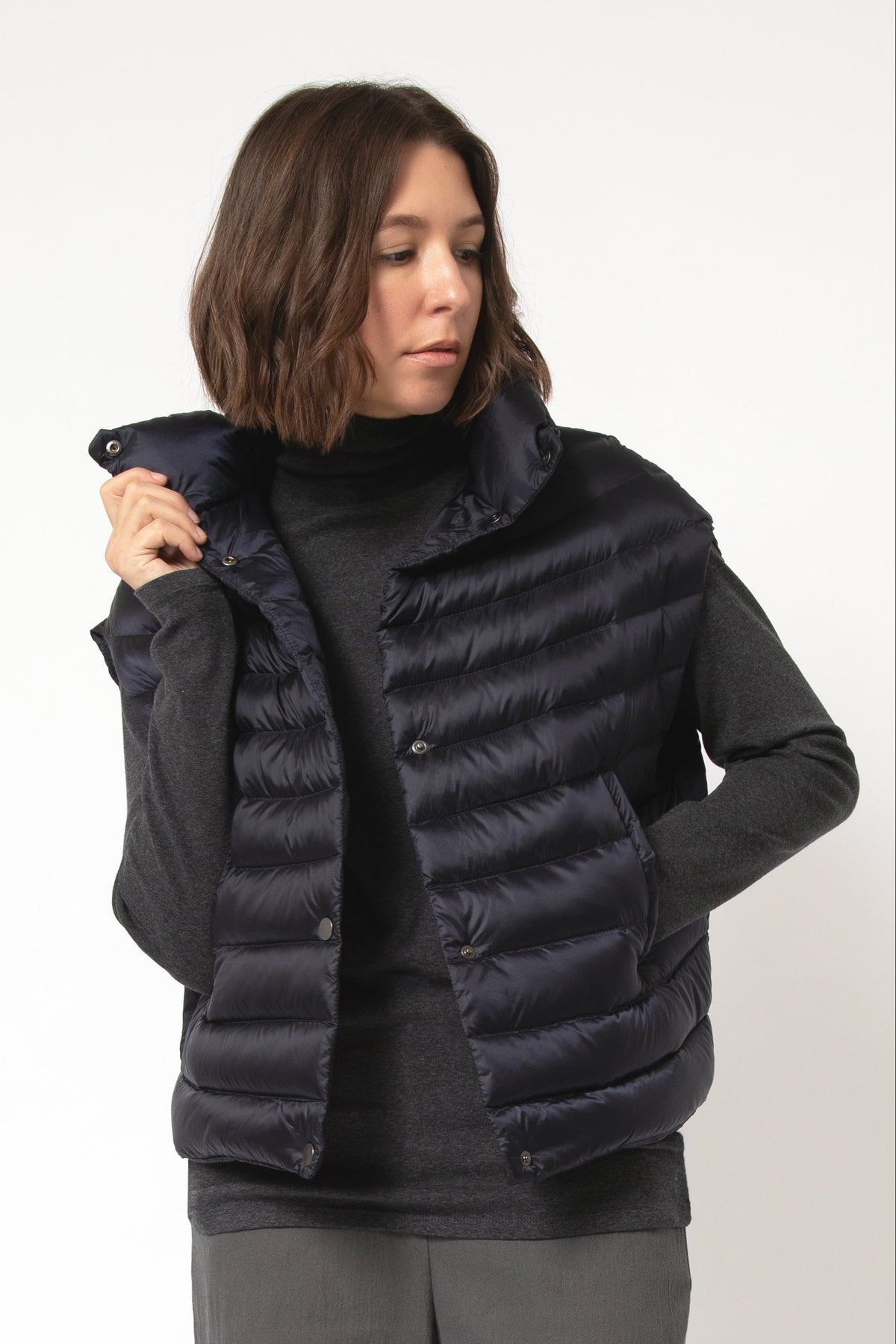 GINEVERA VEST IN GOOSE DOWN