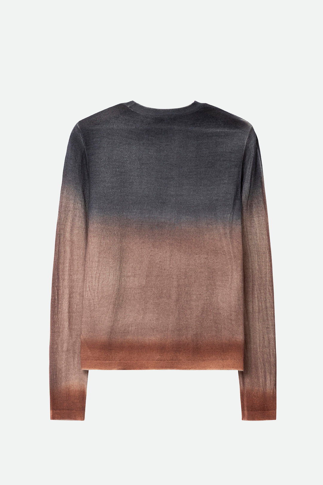 SOREN CREW IN HAND DYED CASHMERE IN FRENCH ROAST