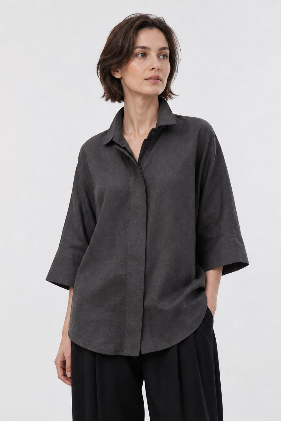 SAHANA DOLMAN SHIRT IN LINEN