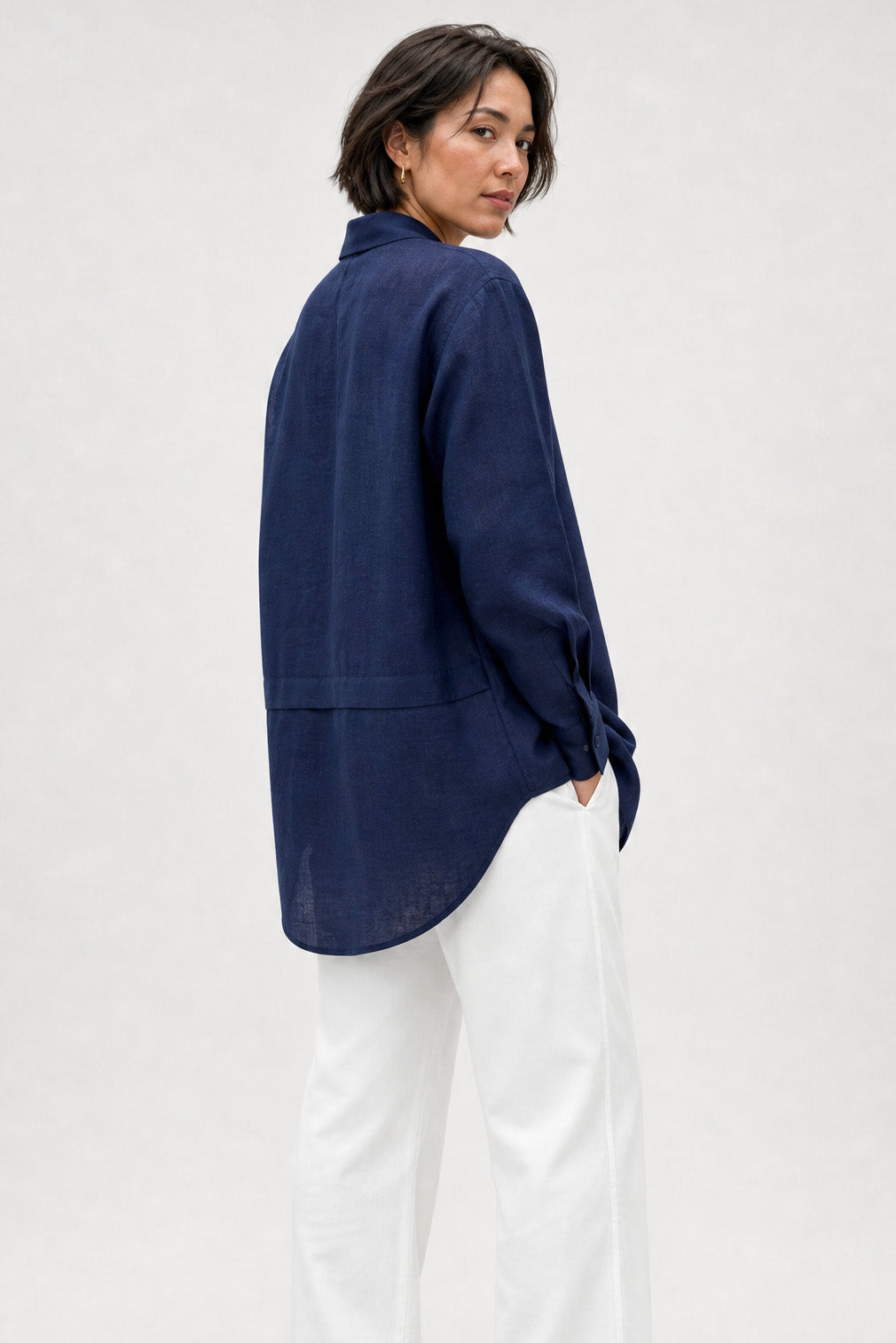 VETRINA ITALIAN LINEN BOYFRIEND SHIRT