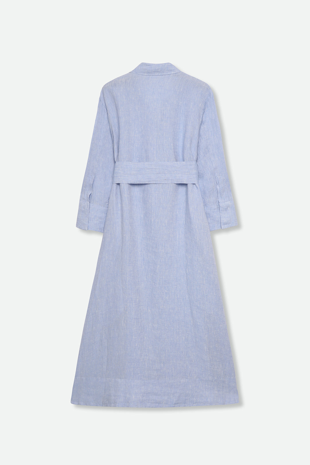 DANNI DRESS IN ITALIAN WASHED LINEN LIGHT BLUE