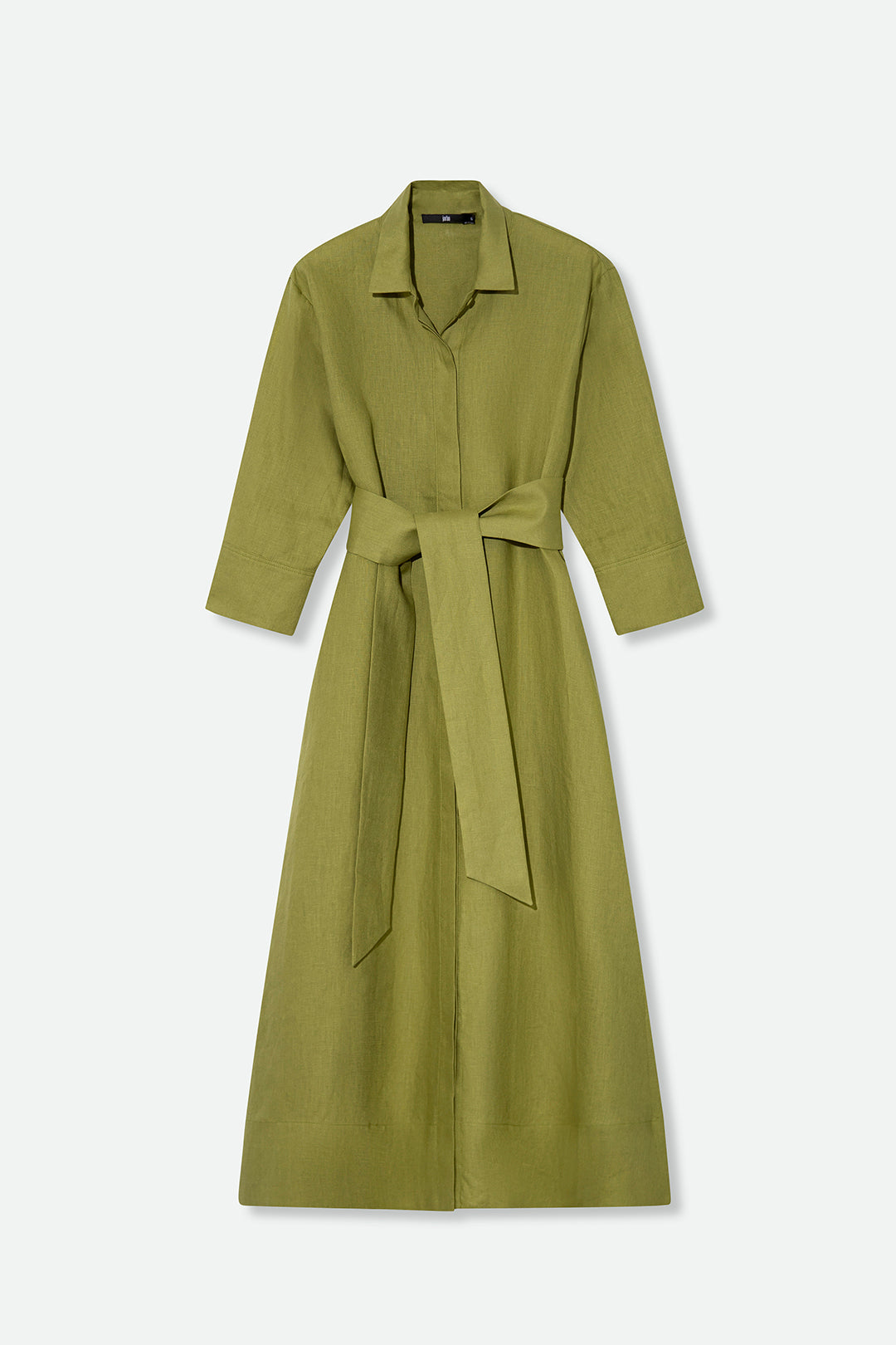 DANNI DRESS IN ITALIAN LINEN VERDE ARIA