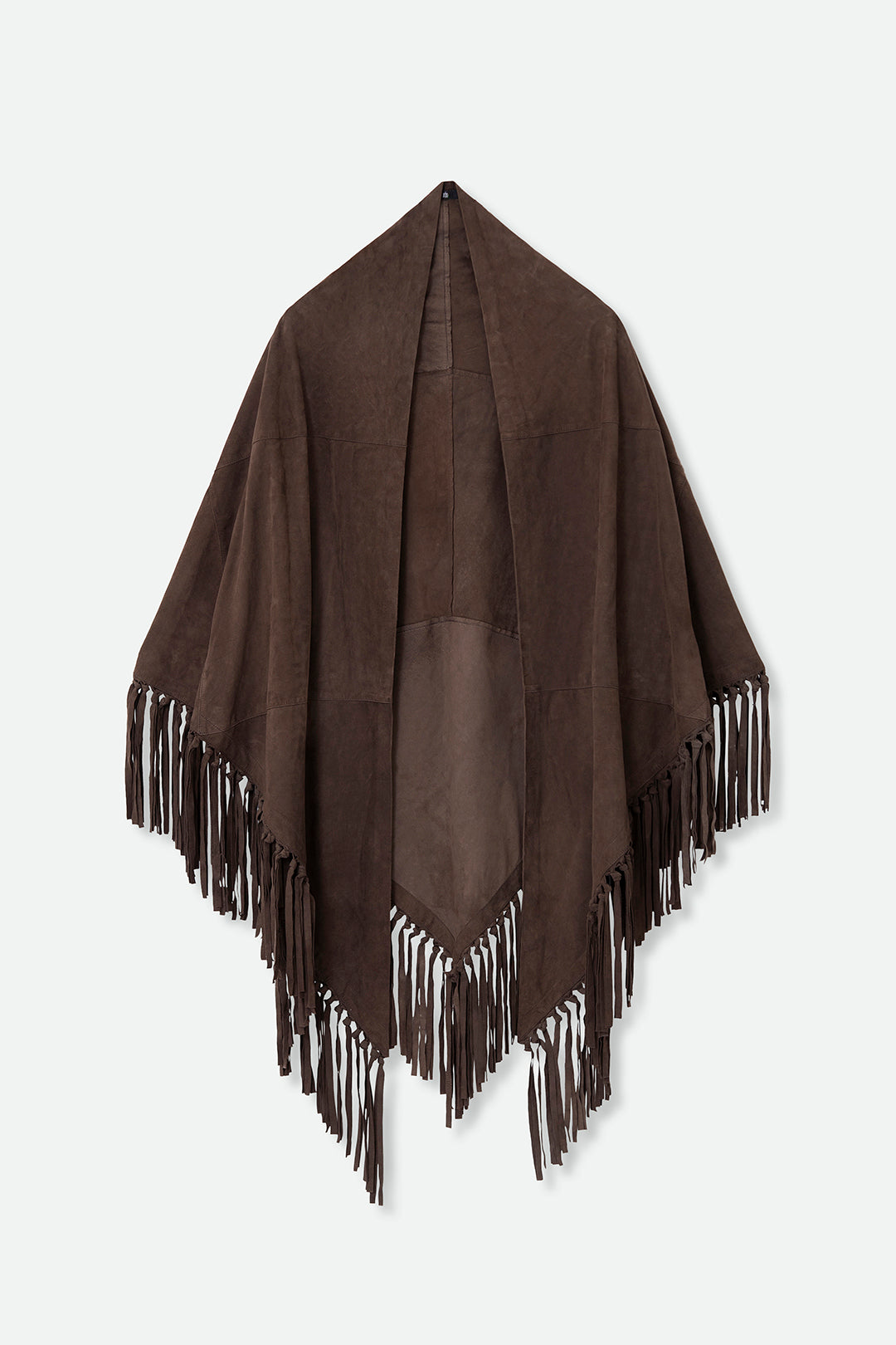 STELLAN SUEDE FRINGE WRAP IN DARK BROWN