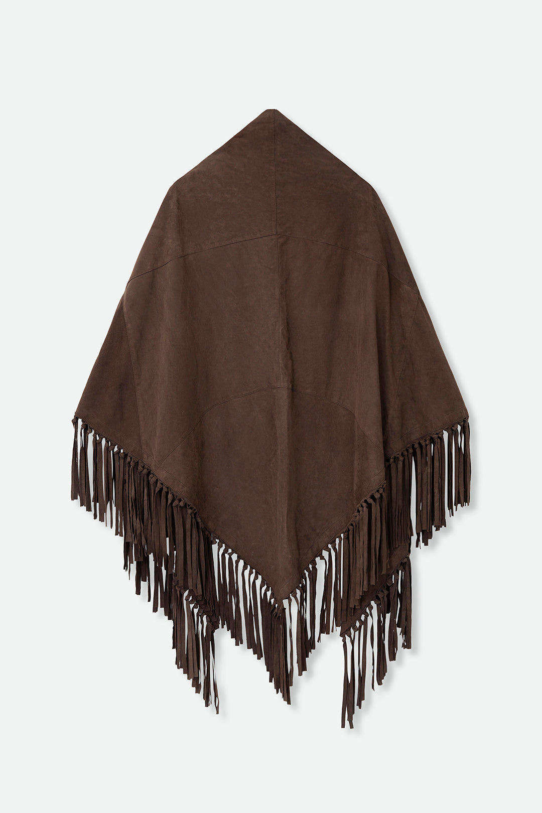 STELLAN SUEDE FRINGE WRAP IN DARK BROWN