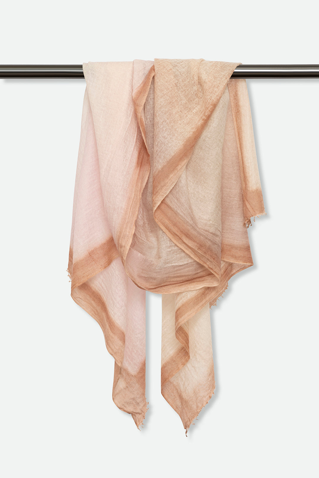 BLUSH ROSE SCARF IN HAND DYED CASHMERE