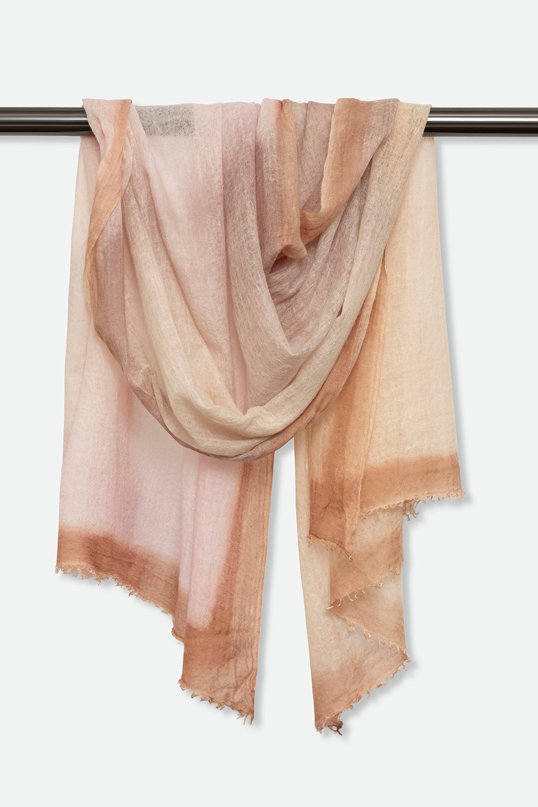BLUSH ROSE SCARF IN HAND DYED CASHMERE
