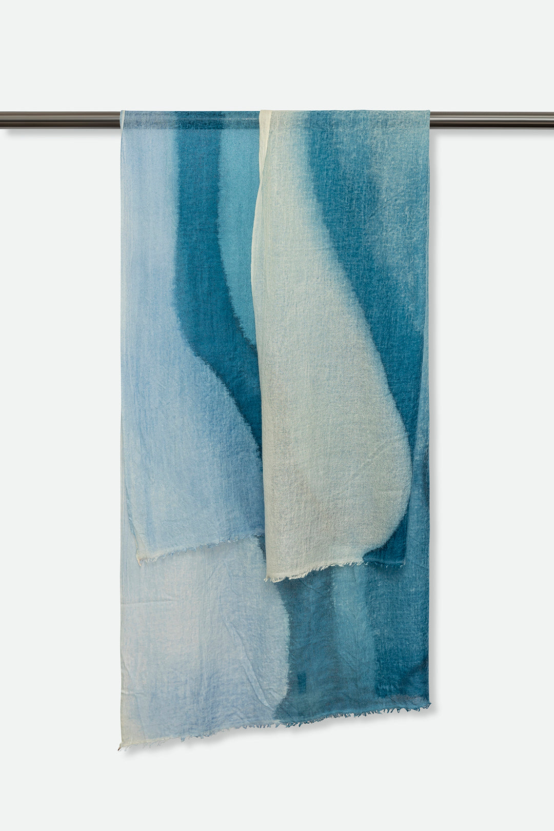 CORNFLOWER SAND SCARF IN HAND DYED CASHMERE