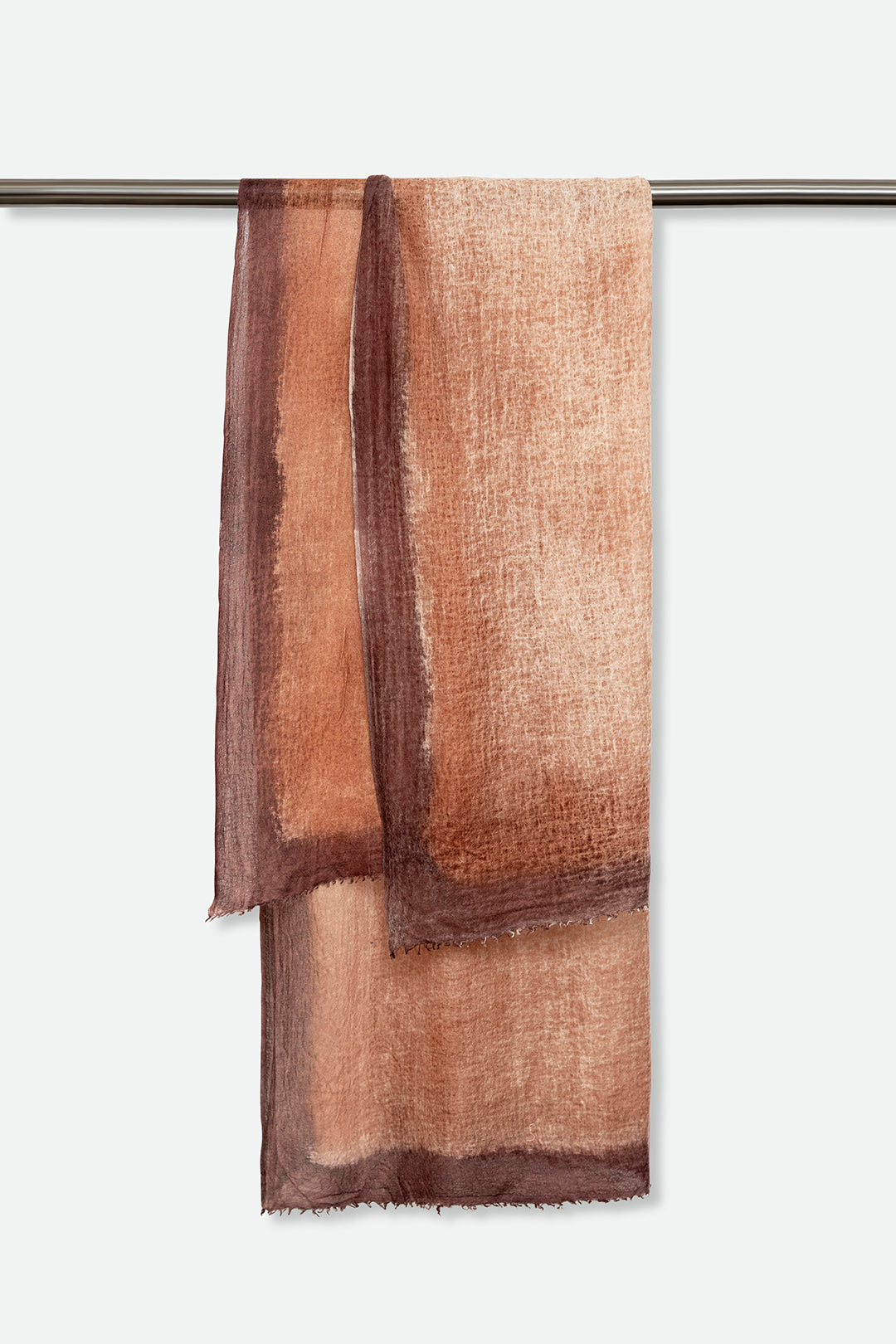 EARTHEN BROWN SCARF IN HAND DYED CASHMERE