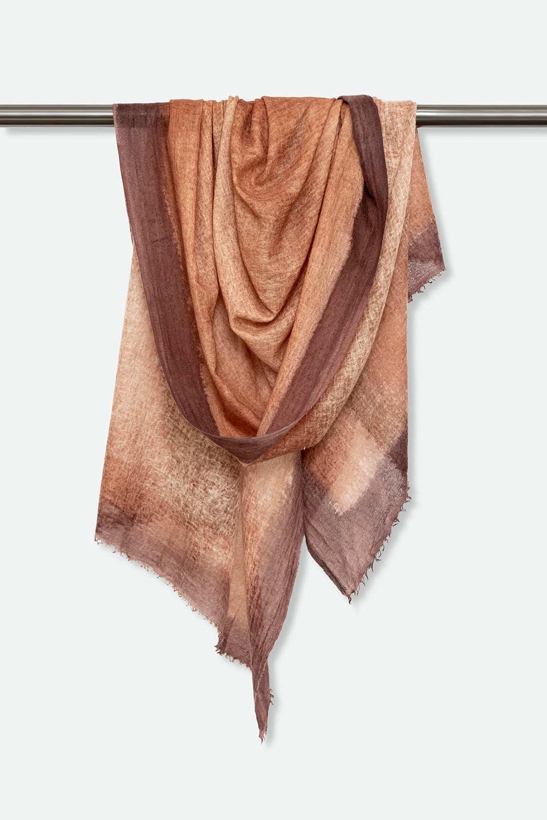 EARTHEN BROWN SCARF IN HAND DYED CASHMERE