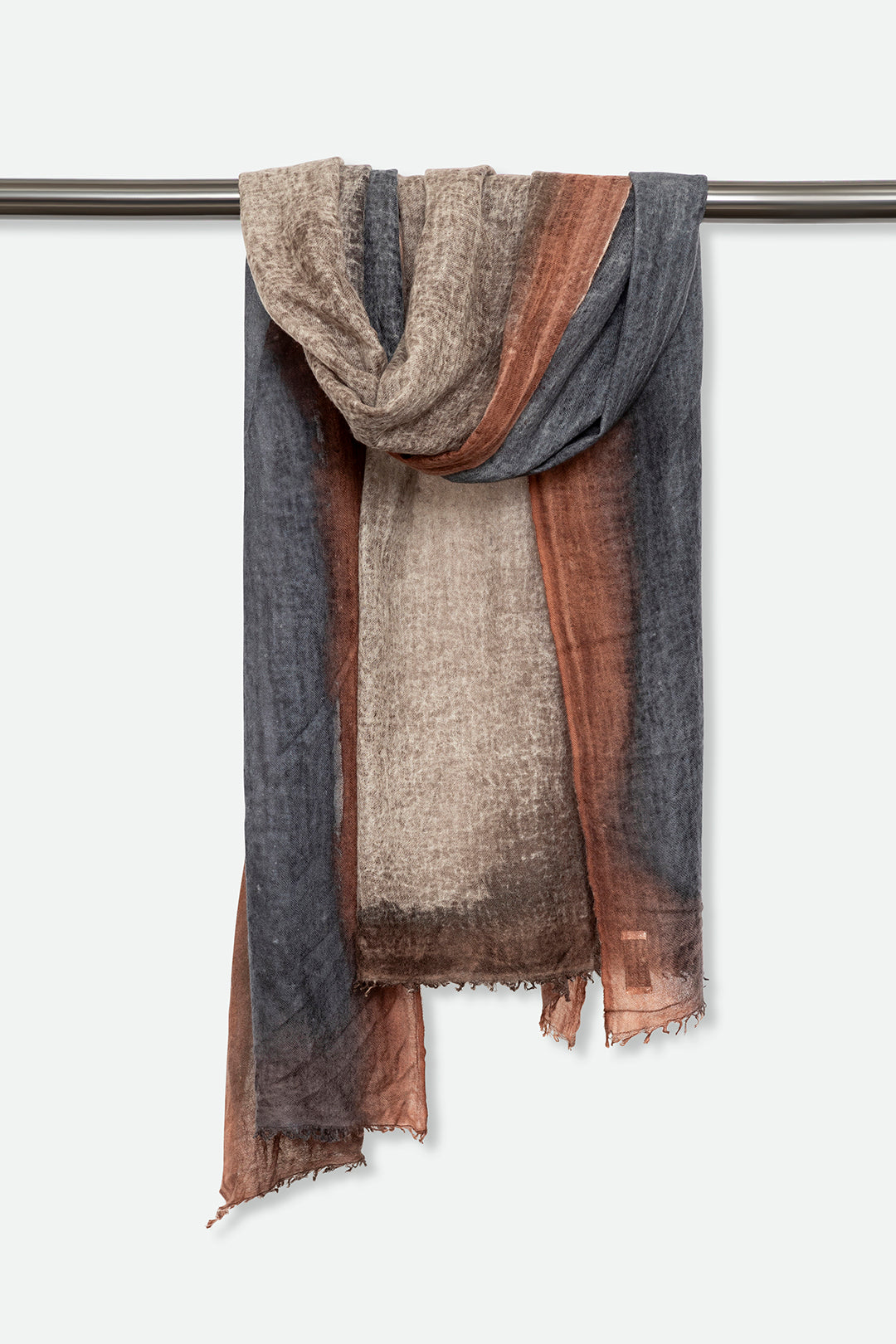FRENCH ROAST SCARF IN HAND DYED CASHMERE