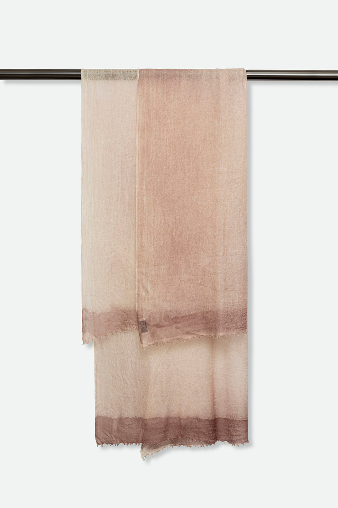 ROSE POWDER SCARF IN HAND DYED CASHMERE