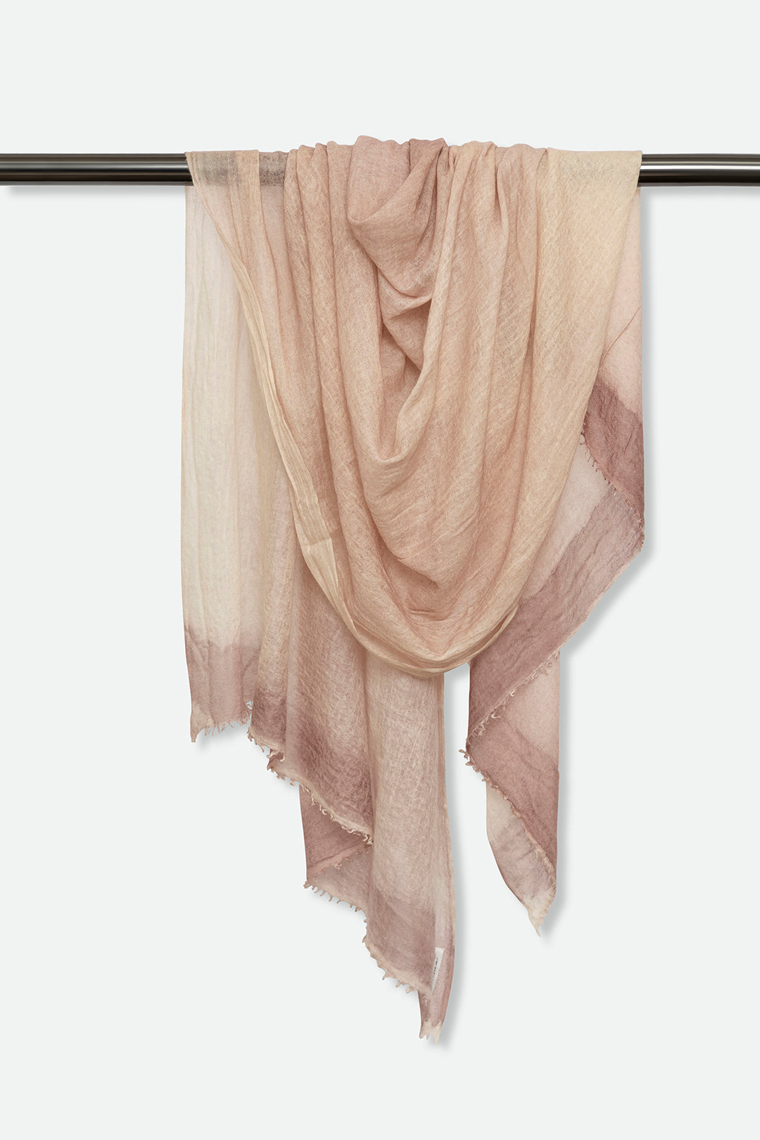 ROSE POWDER SCARF IN HAND DYED CASHMERE