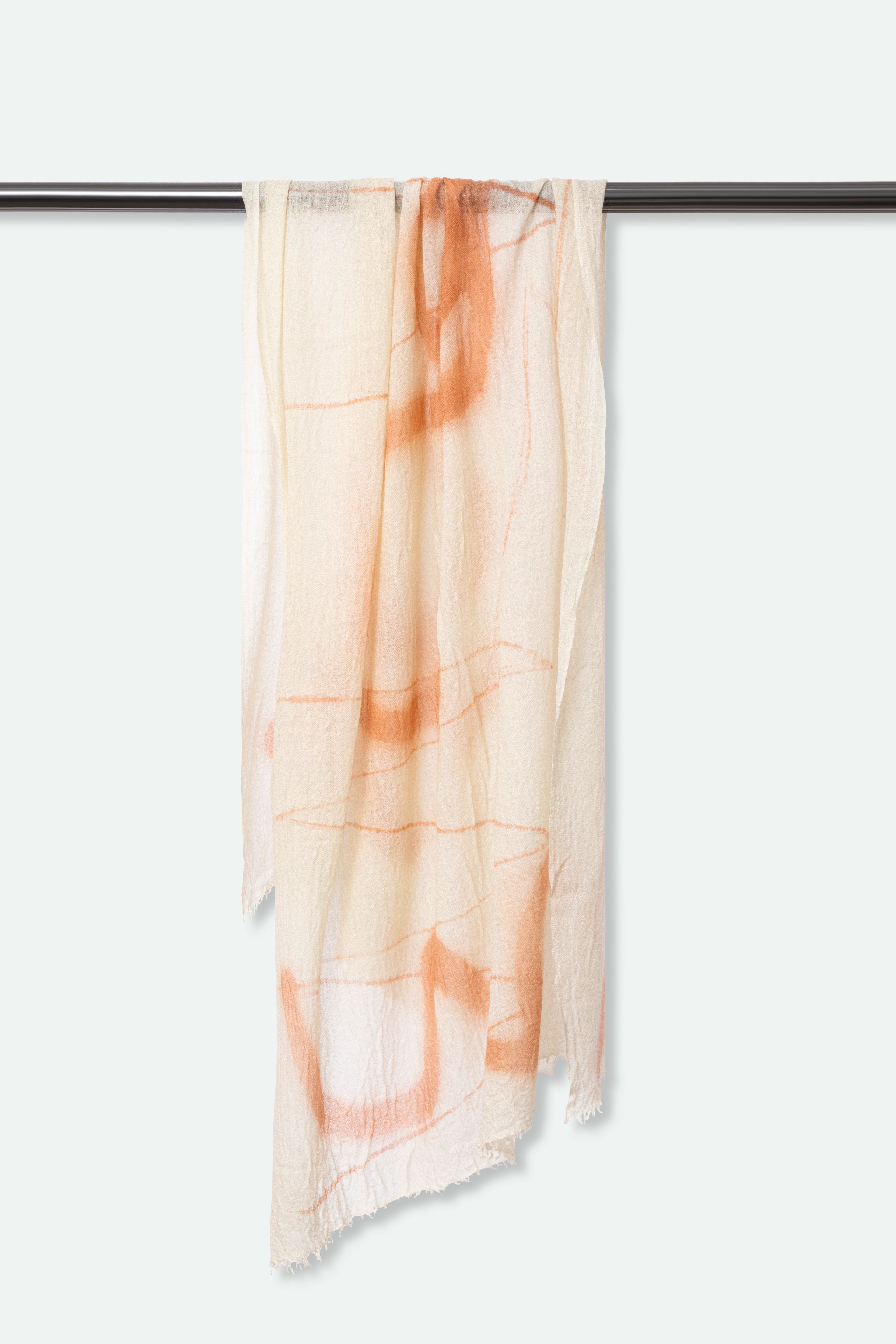 SCARABOCCHIO ROSA SCARF IN HAND DYED CASHMERE