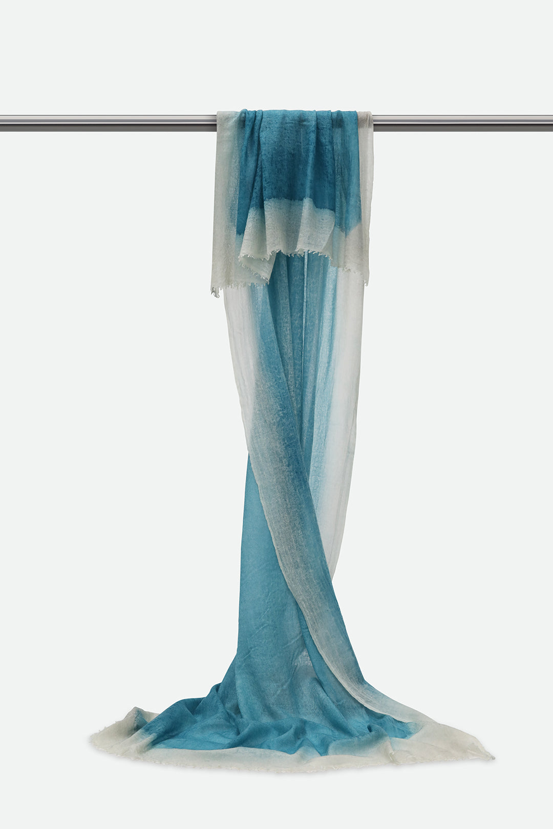 SEAFOAM SCARF IN HAND DYED CASHMERE