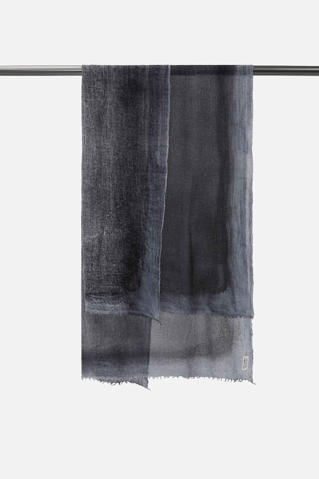 SCARF IN HAND DYED CASHMERE CHARCOAL STRIPE