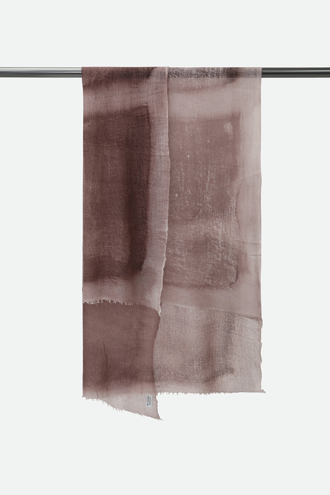 SCARF IN HAND DYED CASHMERE CHOCOLATE PECAN