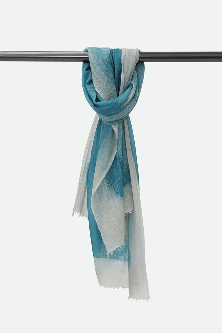 SCARF IN HAND DYED CASHMERE SEAFOAM
