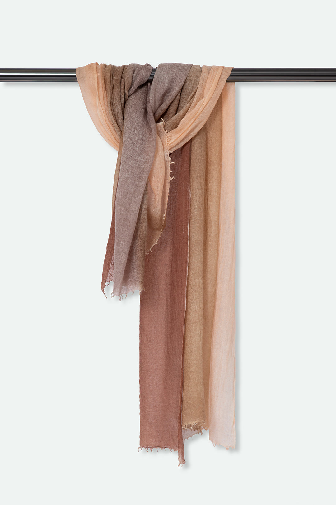 CHESTNUT TERRA SCARF IN HAND DYED CASHMERE
