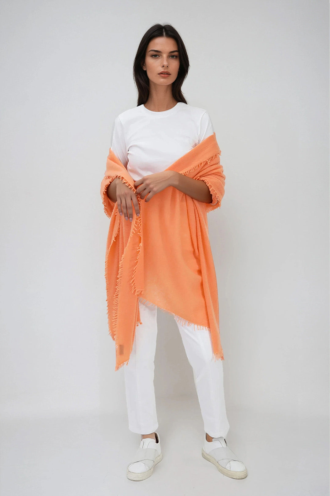 ÉLAN SCARF IN CASHMERE SUNRISE BLUSH