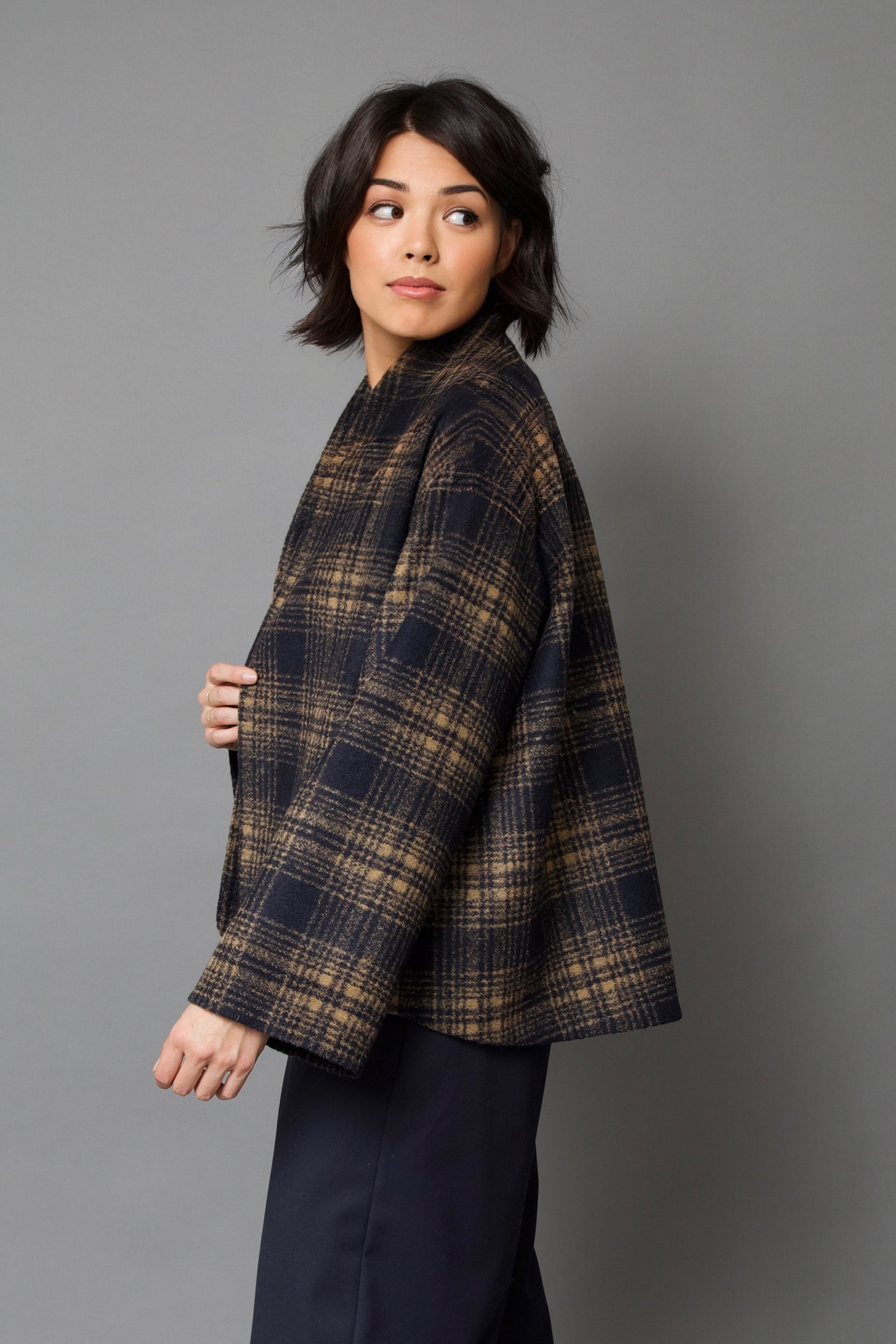 JORDANE JACKET IN ITALIAN PLAID WOOL