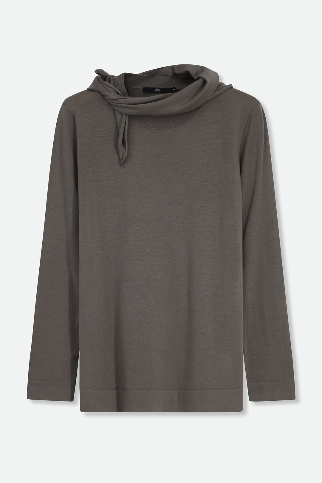MILA LONG SLEEVE CREW WITH SCARF IN FINE MERINO