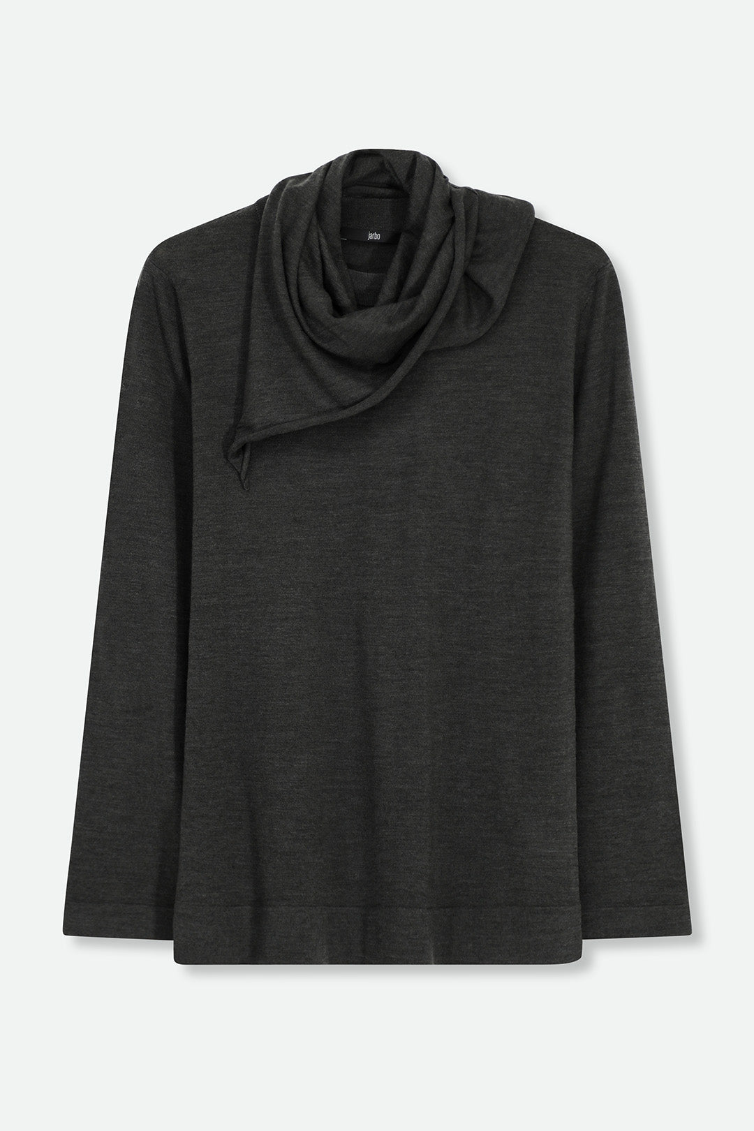 MILA LONG SLEEVE CREW WITH SCARF IN FINE MERINO