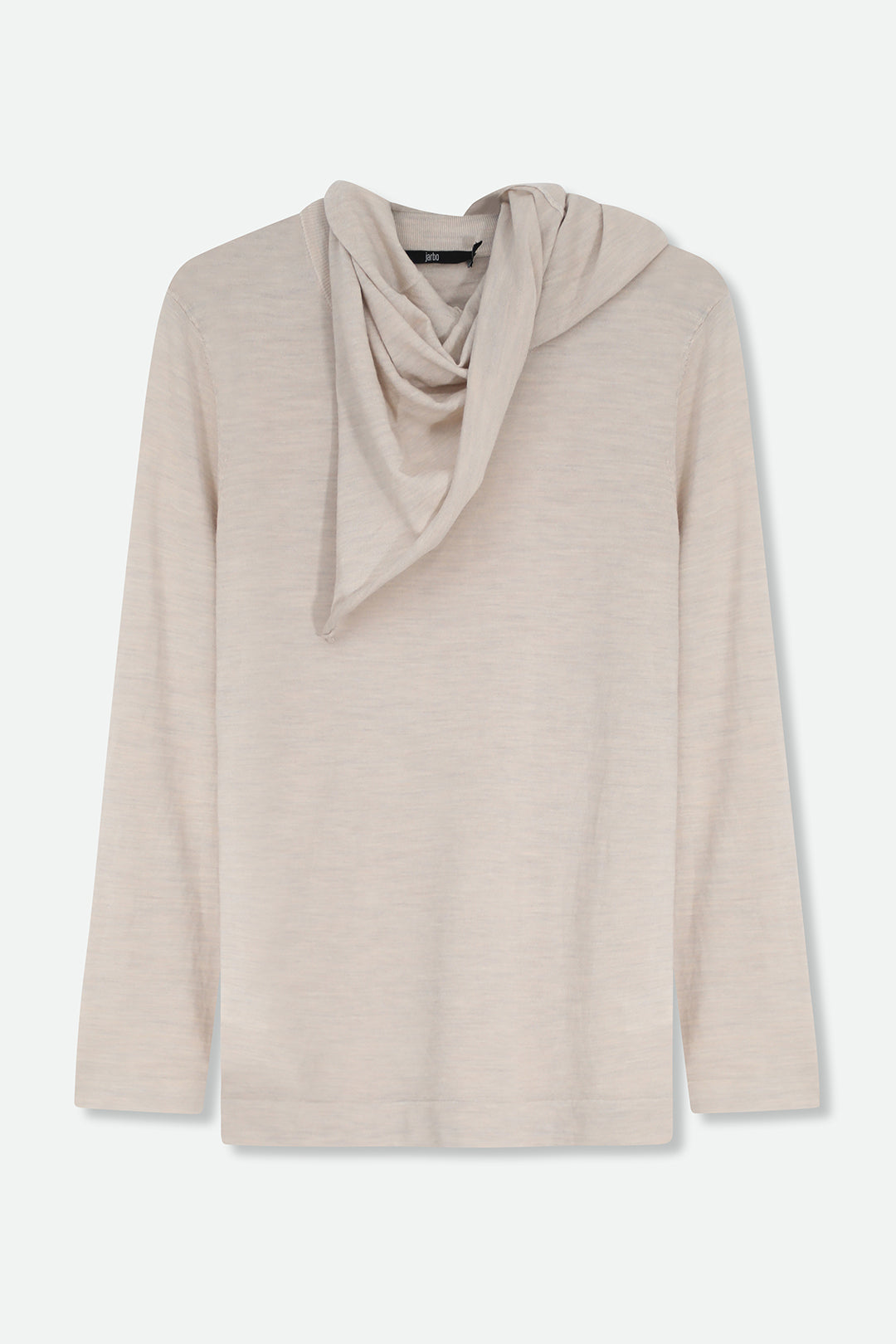 MILA LONG SLEEVE CREW WITH SCARF IN FINE MERINO