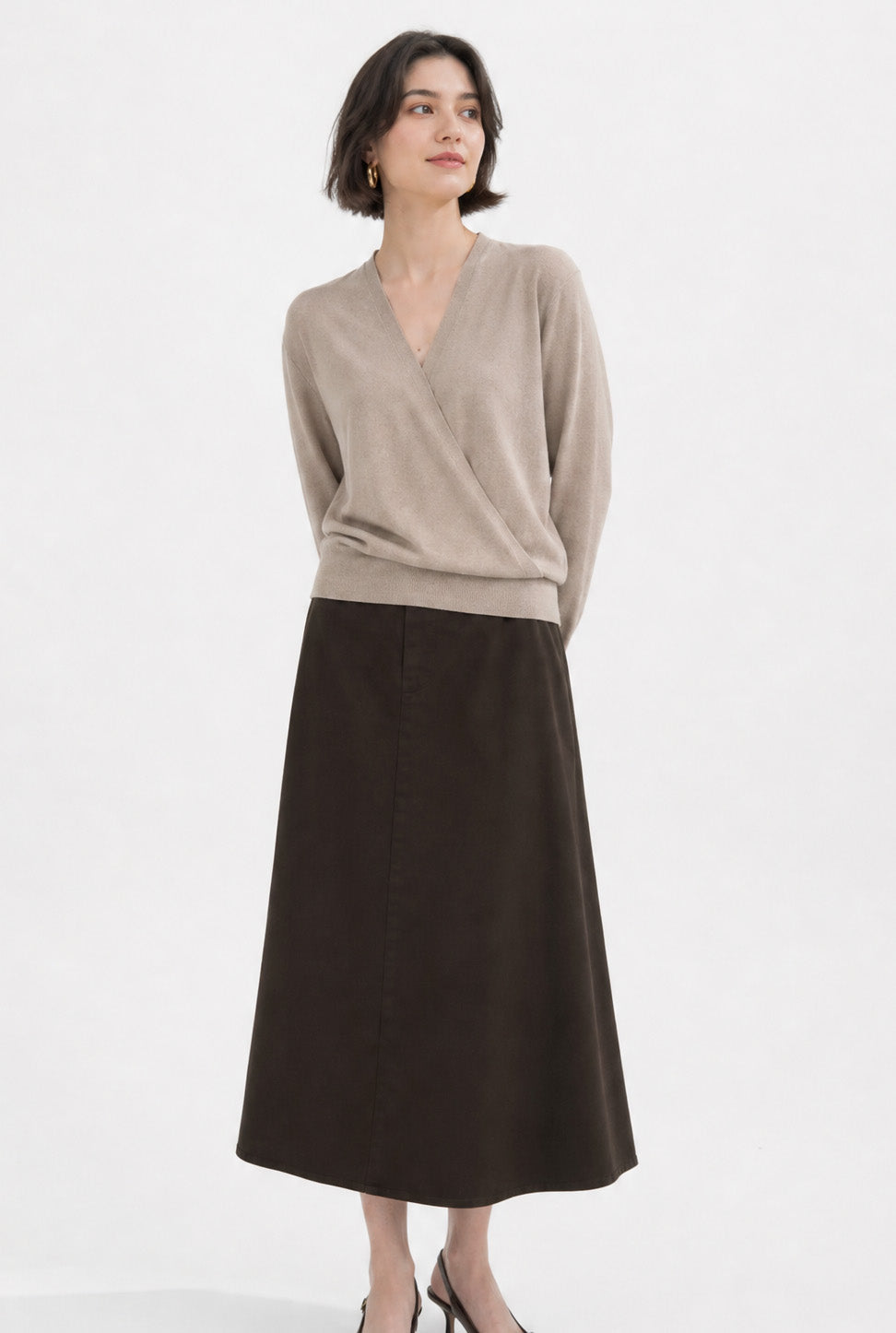 LEONE SKIRT IN GARMENT DYED ITALIAN COTTON