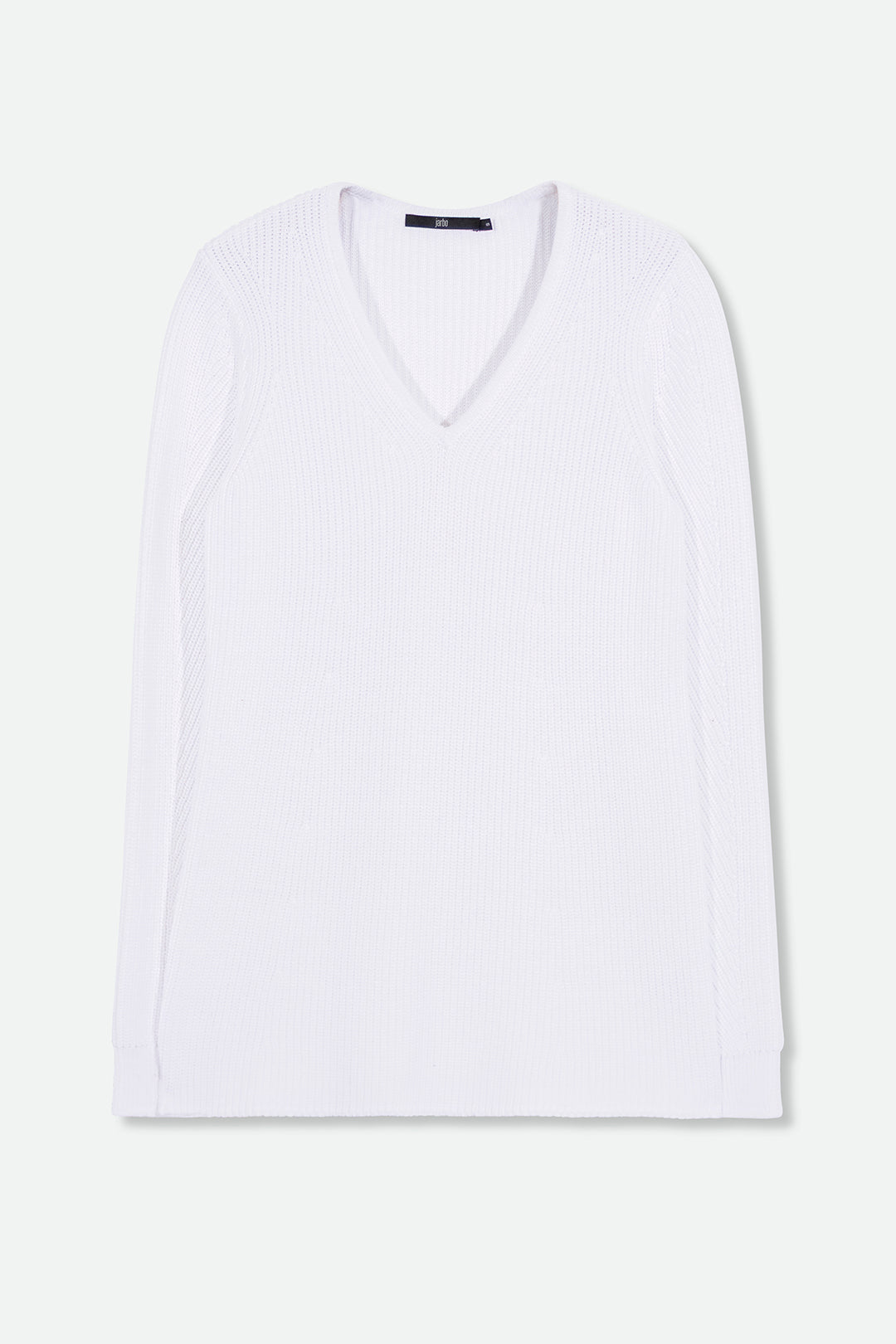 VITTORIA LONGLINE V-NECK IN ITALIAN COTTON KNIT