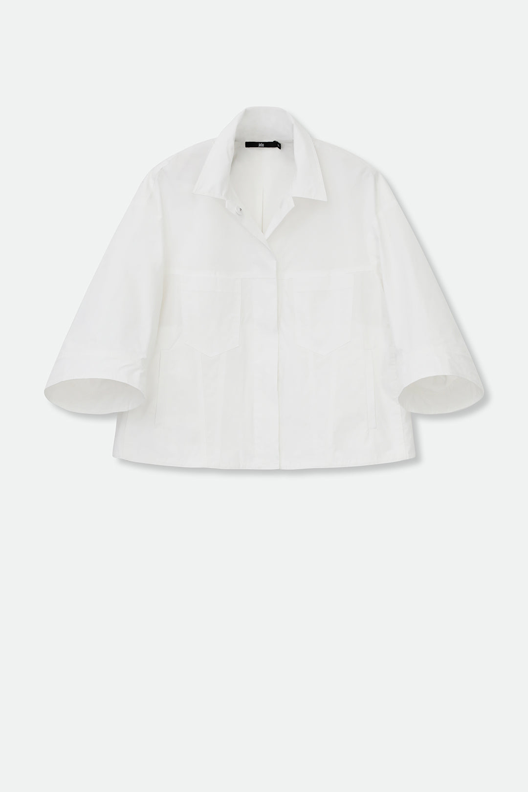 VENETO JACKET IN WHITE ITALIAN FINE STRETCH COTTON