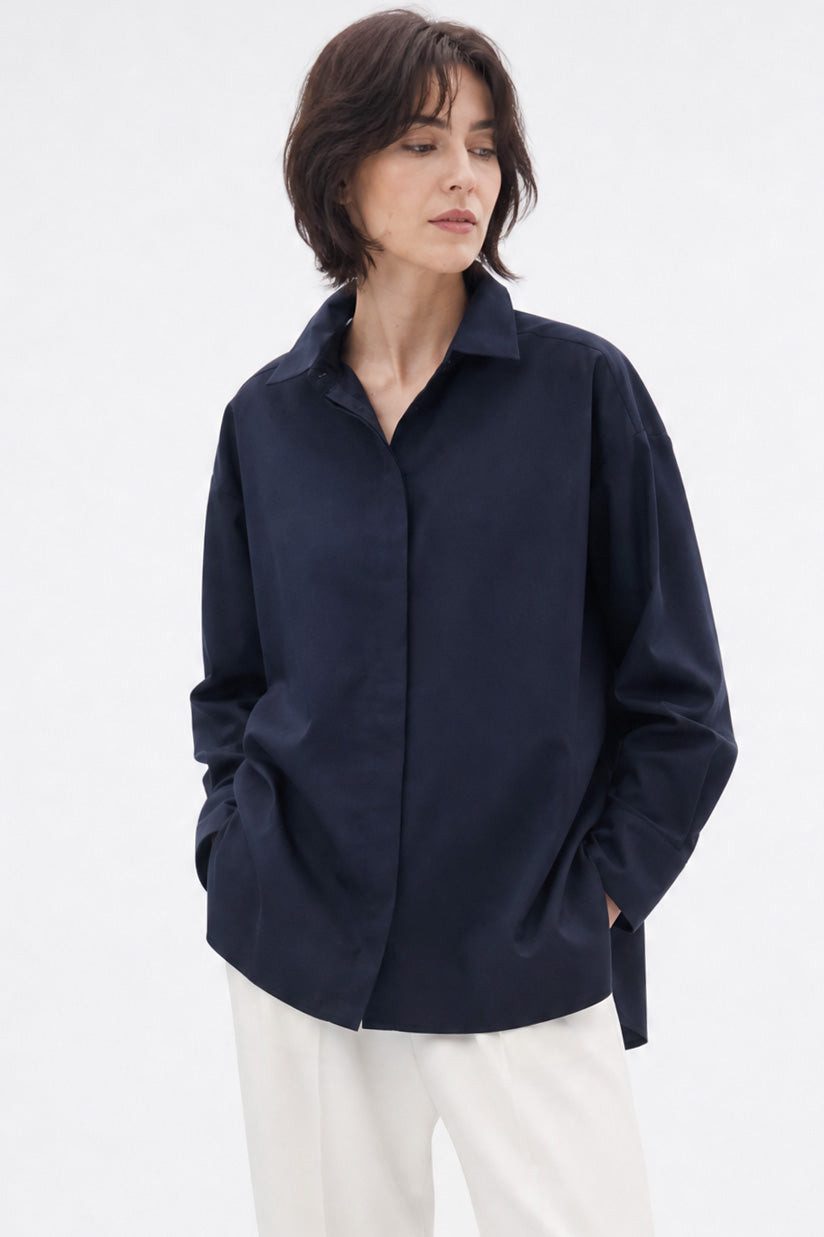 ADRIA SHIRT IN ITALIAN COTTON POPLIN STRETCH