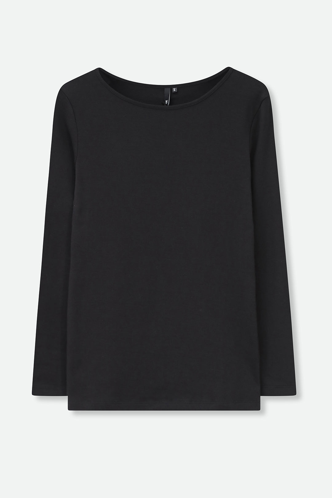 LONG SLEEVE BATEAU NECK IN PIMA COTTON STRETCH