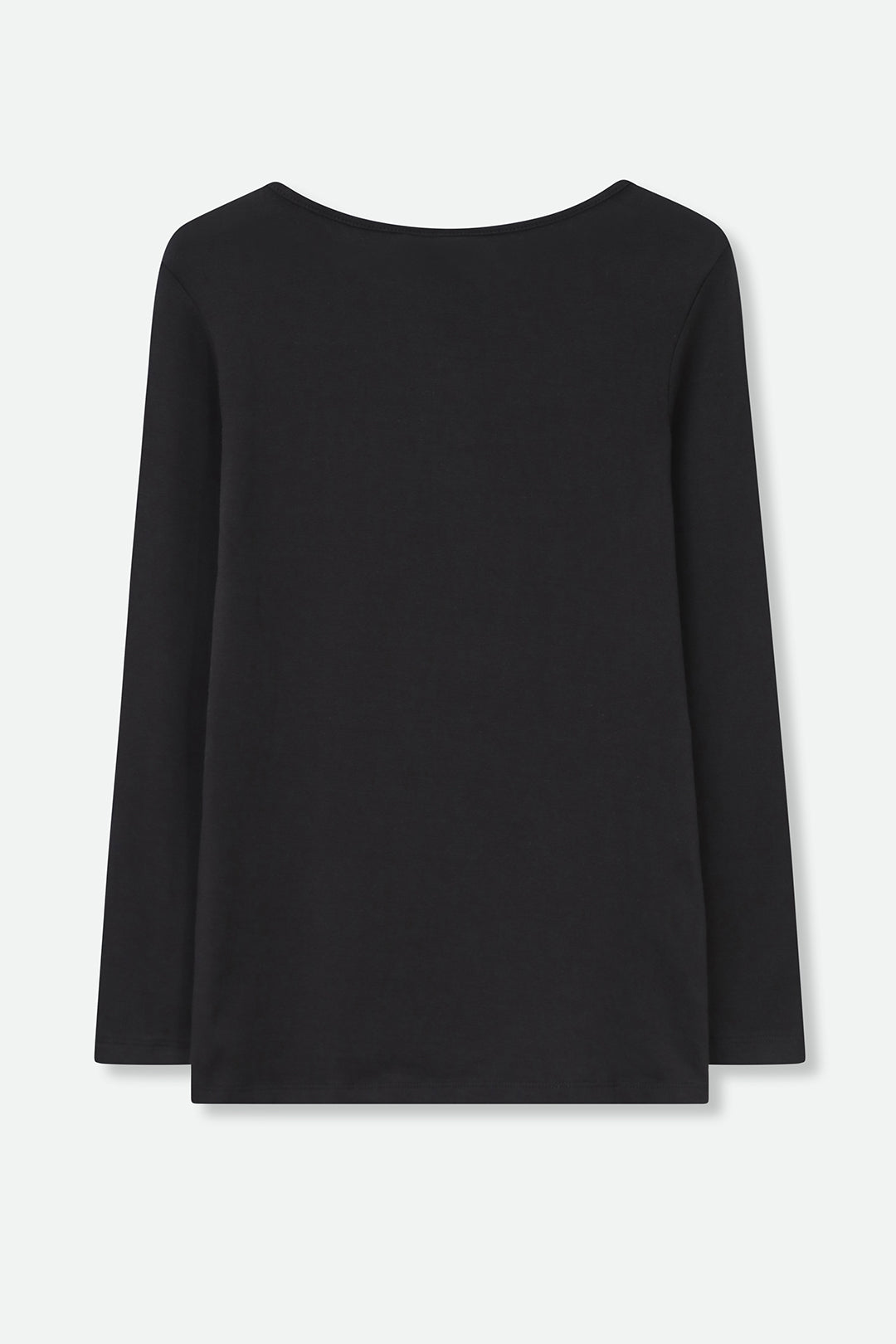 LONG SLEEVE BATEAU NECK IN PIMA COTTON STRETCH