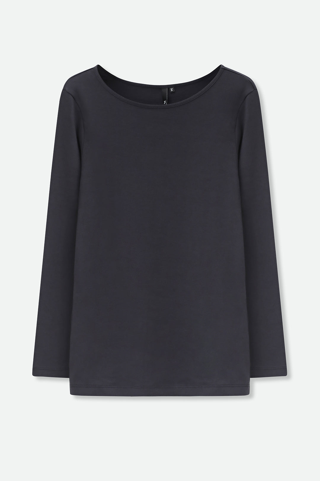 LONG SLEEVE BATEAU NECK IN PIMA COTTON STRETCH