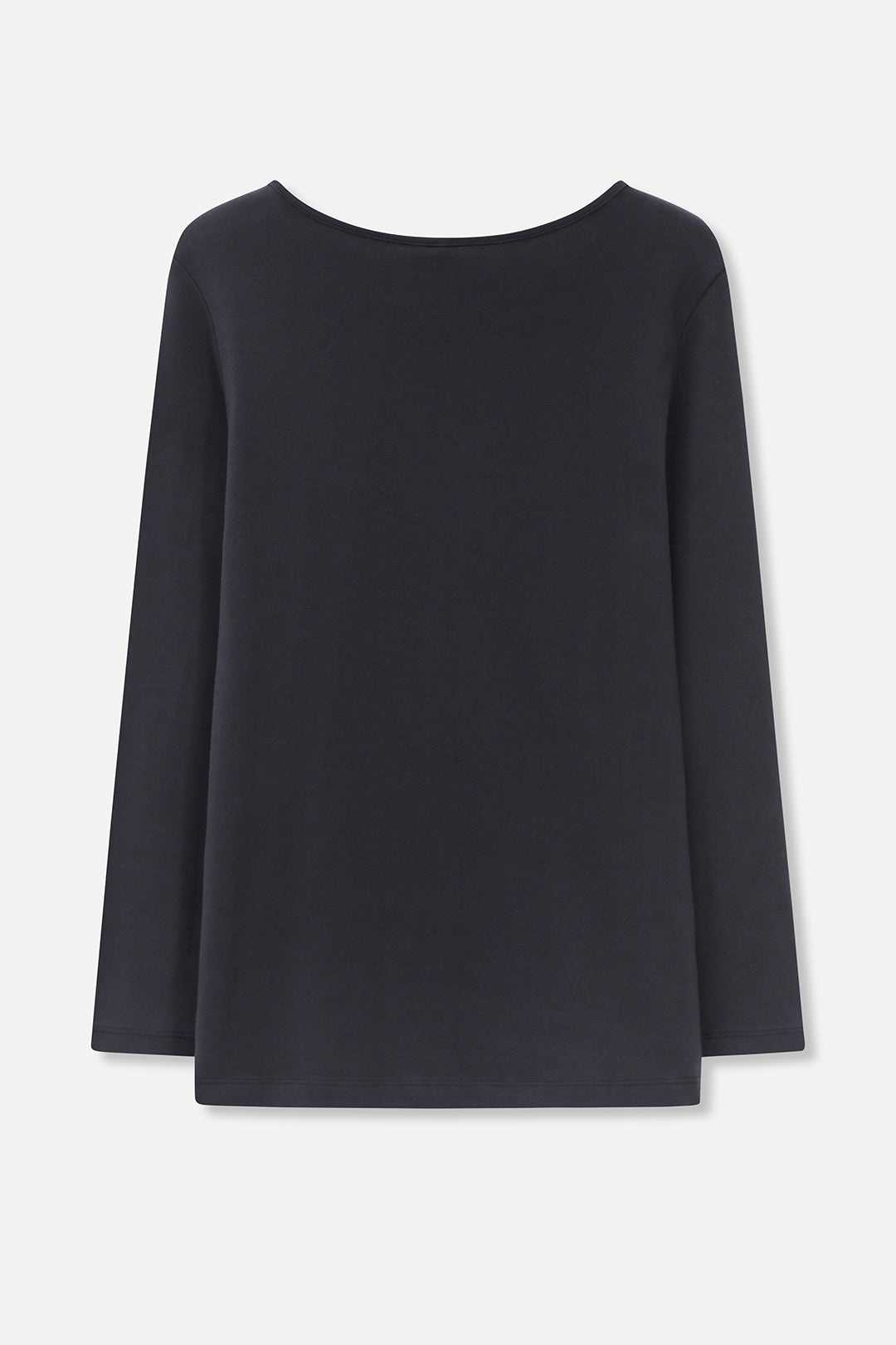 LONG SLEEVE BATEAU NECK IN PIMA COTTON STRETCH