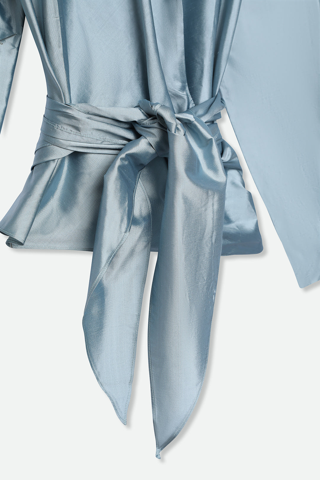 TORINO WRAP SHIRT IN DUPIONI SILK