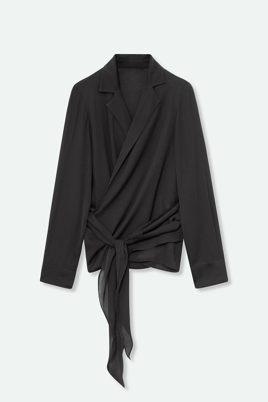 TORINO WRAP SHIRT IN SILK CREPE