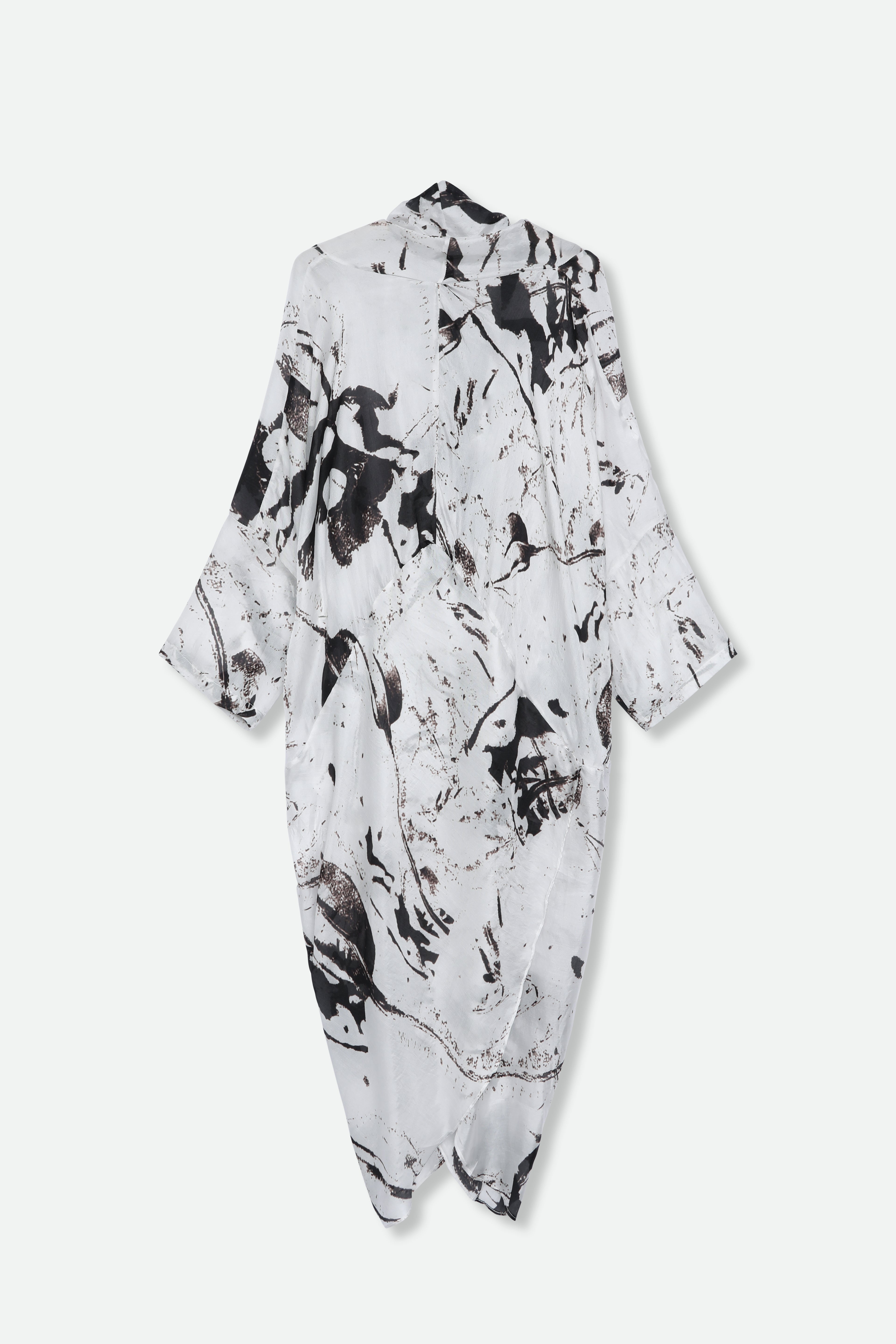 ATHENA CAPE WRAP IN SILK VOILE IN TRACE OF SPRING