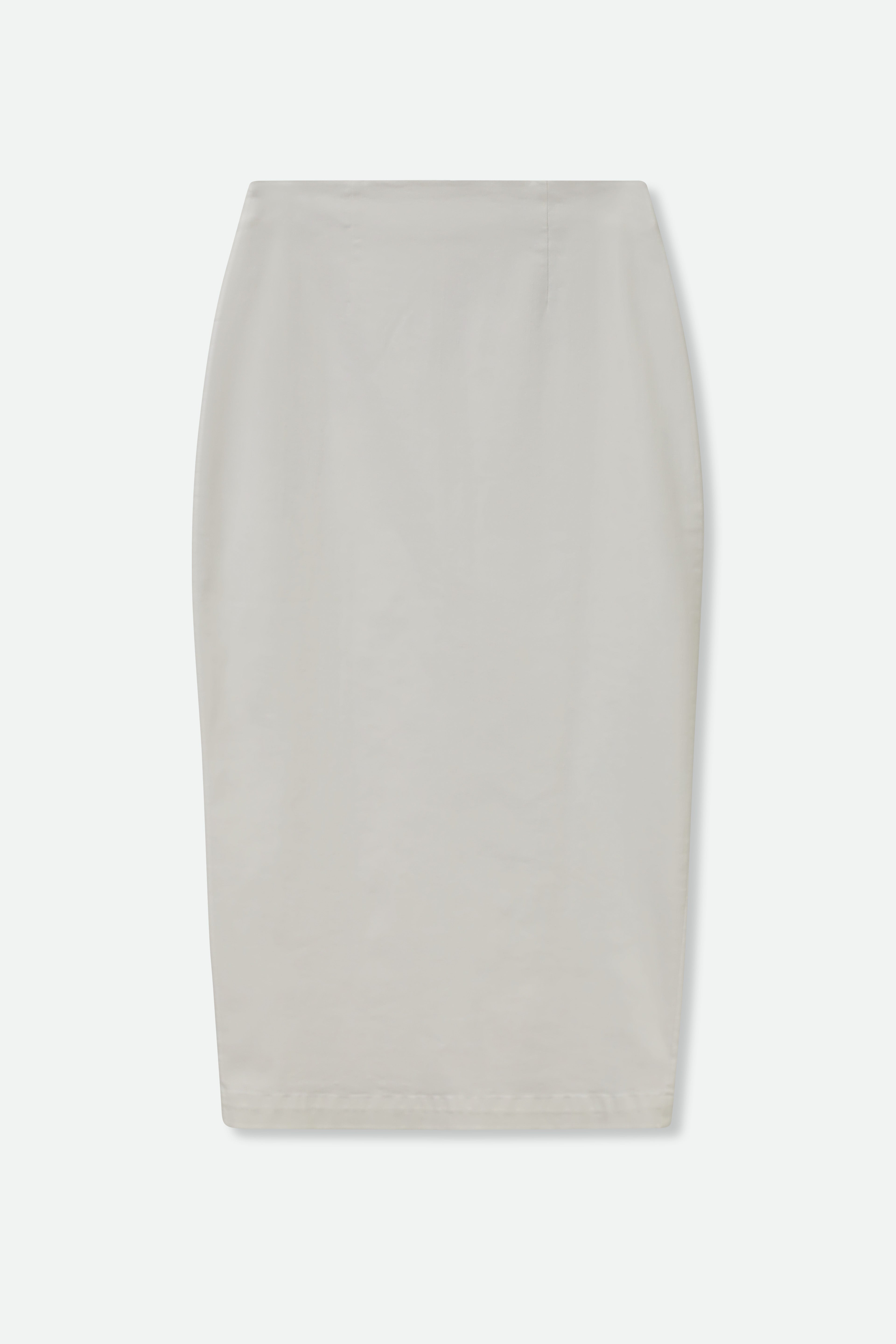 LAUREN SKIRT IN GARMENT-DYED ITALIAN STRETCH DENIM