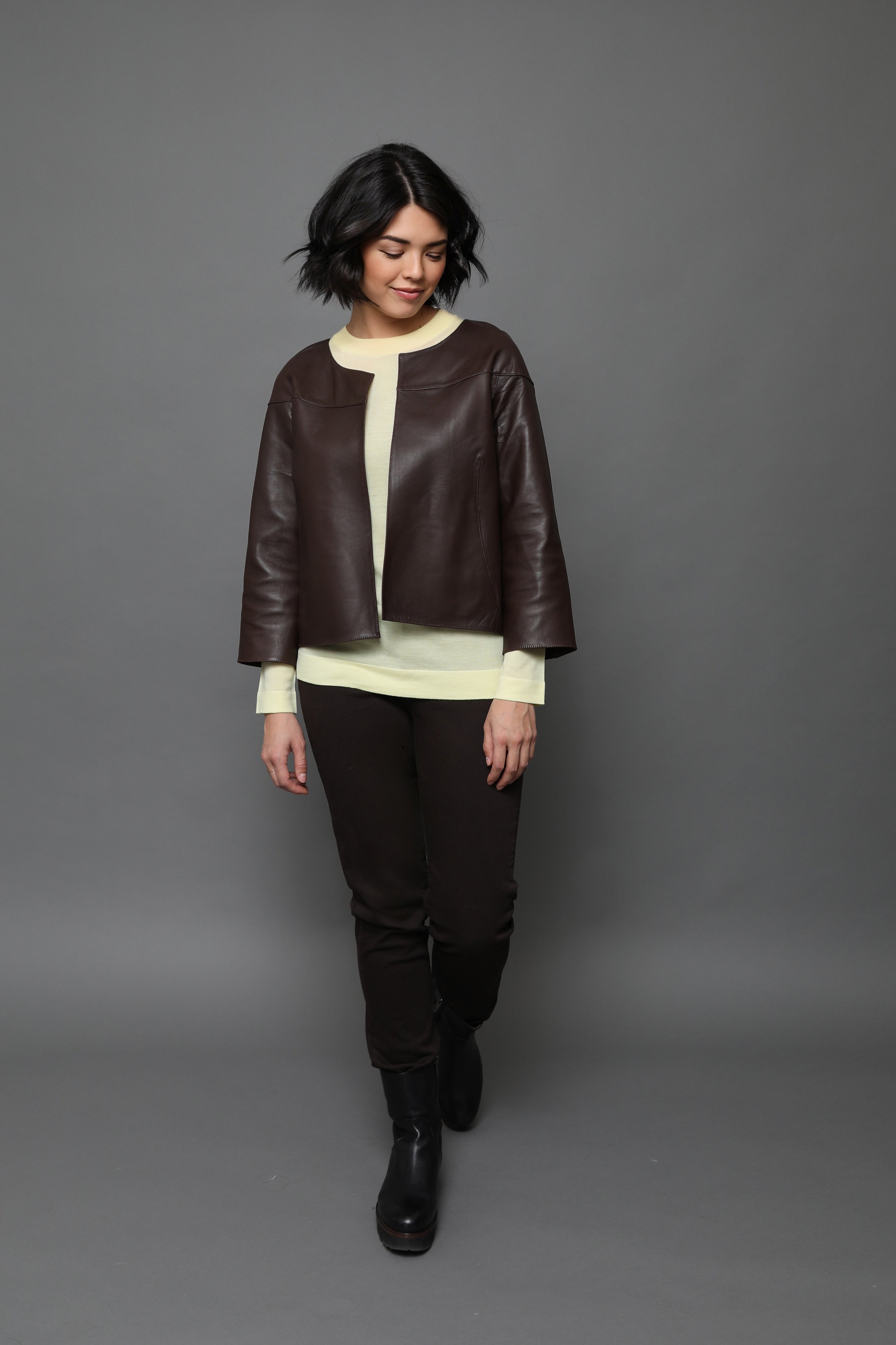 NICO LONG SLEEVE CREW & SCARF IN FINE MERINO