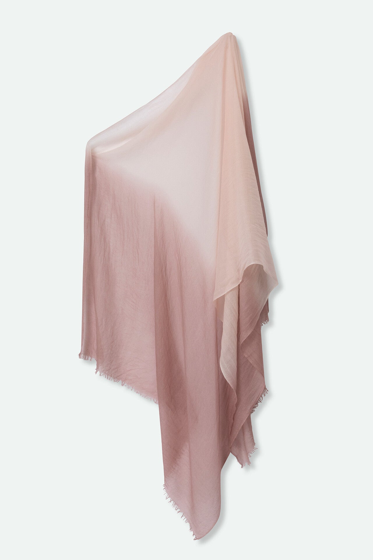 ROSE PETAL LIGHTWEIGHT SCARF IN HAND DYED CASHMERE