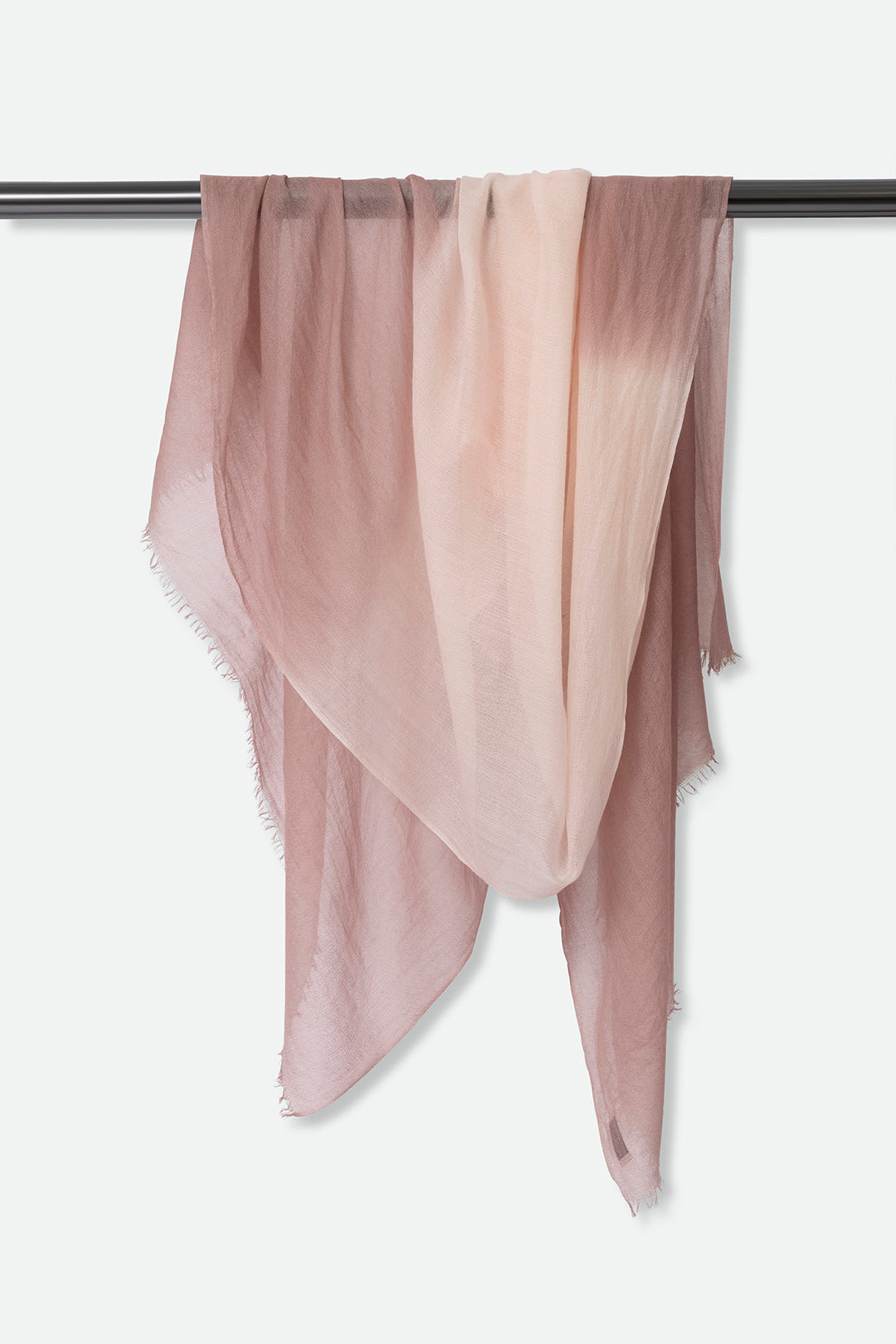 ROSE PETAL LIGHTWEIGHT SCARF IN HAND DYED CASHMERE