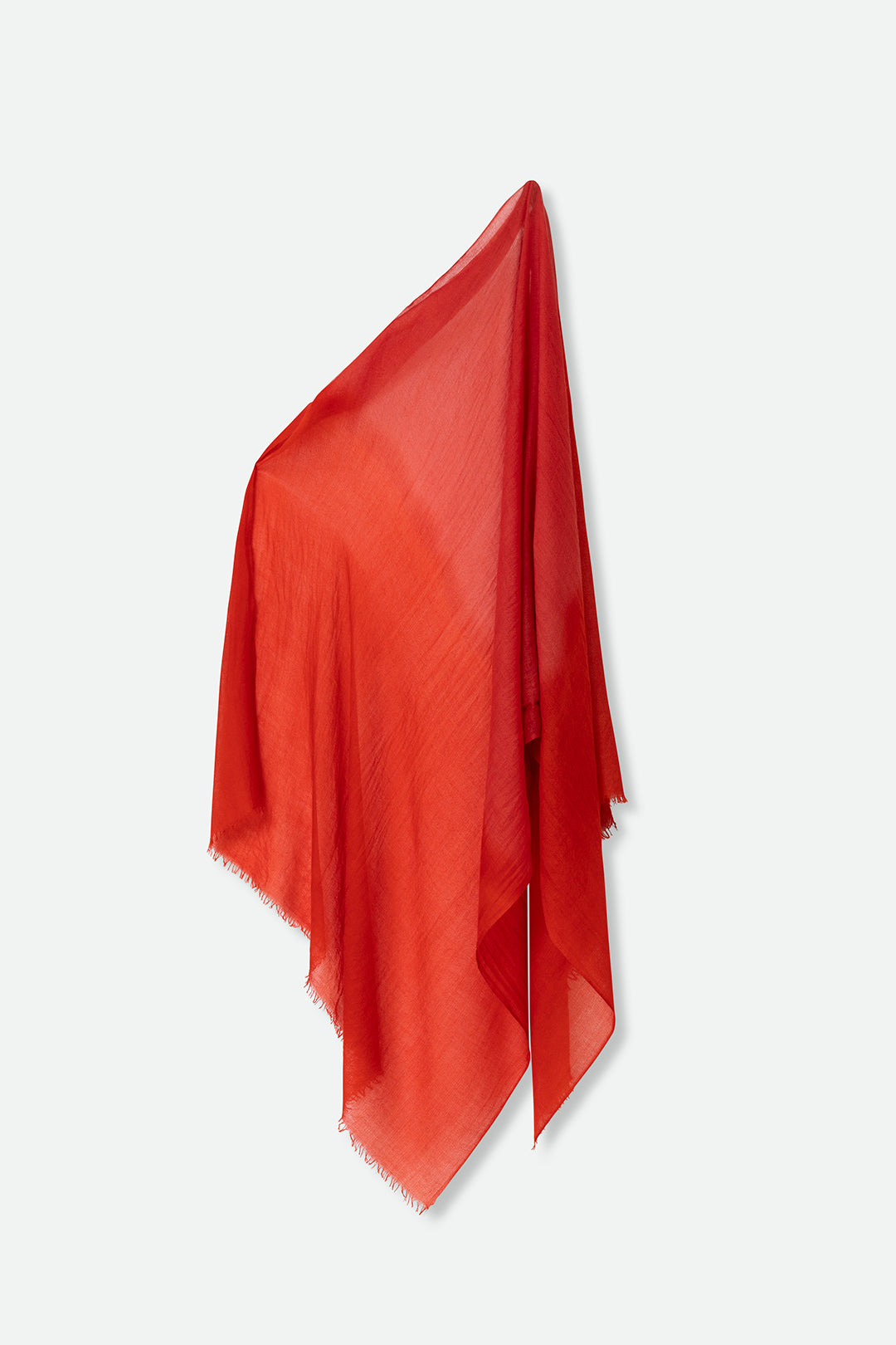 BRICK RED LIGHTWEIGHT SCARF IN HAND DYED CASHMERE