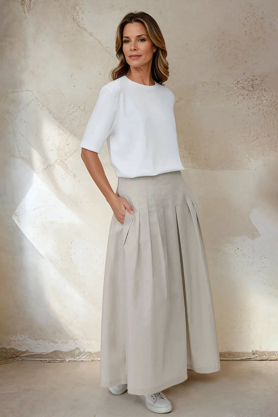 BOYFRIEND CREW T-SHIRT IN PIMA COTTON STRETCH